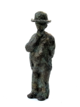 "Chapeau rond" - 11X4 bronze patiné