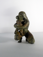 "le câlin" bronze patiné 15x9