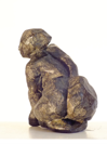 Petite femme à genou - Bronze patiné - 40x30