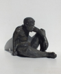 homme au repos, bronze patiné 16x16