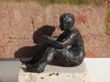 "la penseuse" bronze patiné 10 x4