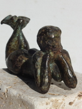 "la rêveuse" bronze patiné 10x4