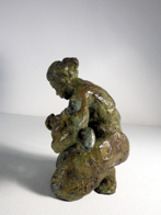" le coucher " bronze patiné 12x9