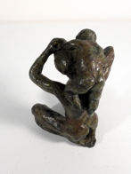 " le jeux" bronze patiné 19x9